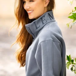 Pulls Et Gilets*LeMieux - Sweat à col zippé femme Kali jay Bleu