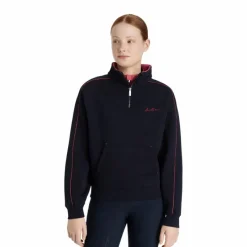 Pulls Et Gilets*LeMieux - Sweat col zippé enfant Young Rider Kate / cranberry Marine