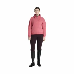 Clearance - Sweat col zippé femme Keira cranberry Pulls Et Gilets