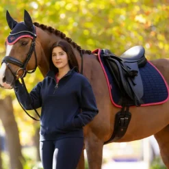 Discount - Tapis de dressage Square suédine / cranberry Dressage|Tapis De Dressage