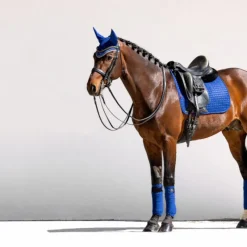 New - Tapis de dressage Square suédine benetton blue Dressage|Tapis De Dressage