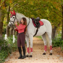 Tapis De Selle Poneys|Tapis De Selle*LeMieux - Tapis de selle Mixte Square Loire Classic cranberry Rose