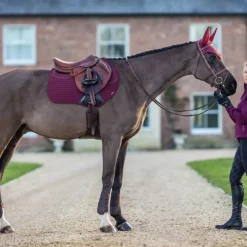Tapis De Selle Poneys|Tapis Cso/ Mixtes*LeMieux - Tapis de selle Square Soft Shell Anti Glisse EuroJump Bordeaux