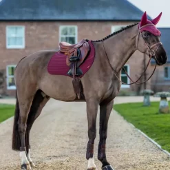 Tapis De Selle Poneys|Tapis Cso/ Mixtes*LeMieux - Tapis de selle Square Soft Shell Anti Glisse EuroJump Bordeaux