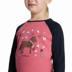 T-Shirts Et Baselayers*LeMieux - T-shirt manches longues enfant Chancer Mini Jamie cranberry Rose