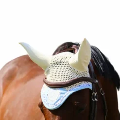 - Bonnet pour chevaux Ponylove ciel et beige Bonnets Pour Chevaux