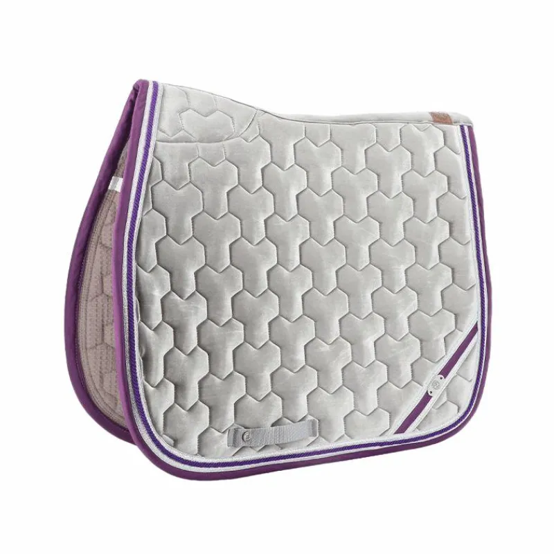 Tapis Cso/ Mixtes|Tapis De Selle*Les poneys de Zoé - Tapis de selle #Ponyboom perle/ violet Gris