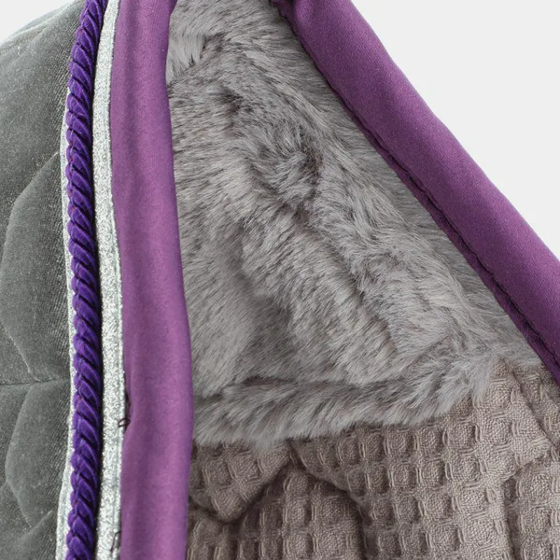 Tapis Cso/ Mixtes|Tapis De Selle*Les poneys de Zoé - Tapis de selle #Ponyboom perle/ violet Gris