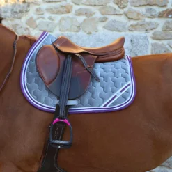 Tapis Cso/ Mixtes|Tapis De Selle*Les poneys de Zoé - Tapis de selle #Ponyboom perle/ violet Gris