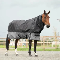 Online - Couverture d'extérieur Turnout Plus noir/ gris 0g Couvertures Et Chemises