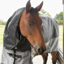 Online - Couverture d'extérieur Turnout Plus noir/ gris 0g Couvertures Et Chemises