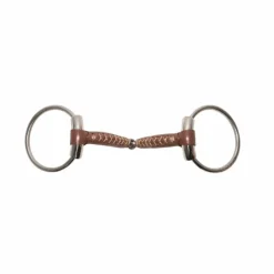Mors Deux Anneaux|Mors Poneys*Metalab - Mors deux anneaux Pinchless canon cuir 17 mm
