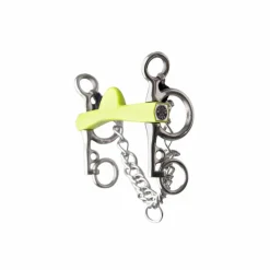 Mors Pelham*Metalab - Mors Pelham Flexi Soft droit demi-lune branches courtes vert