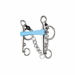 Mors Pelham*Metalab - Mors Pelham Flexi droit branches longues bleu