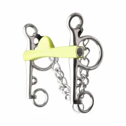 Sale - Mors pelham Flexi Soft droit demi-lune branches longues vert Mors Pelham