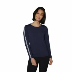 T-Shirts Et Baselayers*Mountain Horse - T-shirt manches longues femme Active Stripe Marine