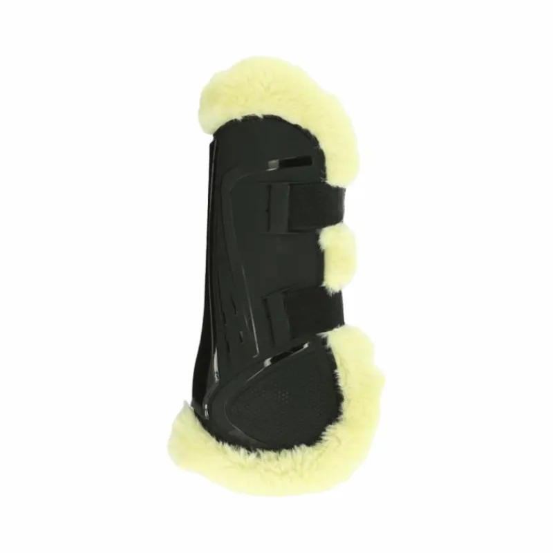 Outlet - Guêtres cheval XTR mouton noir x2 Cso|Guêtres Ouvertes Poneys