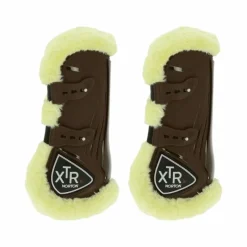 Cso|Guêtres Ouvertes Poneys*Norton - Guêtres cheval XTR à boutons mouton marron x2