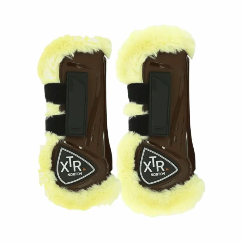 Cso|Guêtres Ouvertes Poneys*Norton - Guêtres cheval XTR mouton marron x2