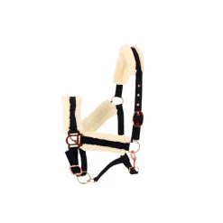 Licols Poneys|Licols Avec Mouton*Norton - Licol Confort /bouclerie or rose Marine