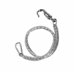 Longes Classiques*Norton - Longe chaîne gainée 90 cm Argent