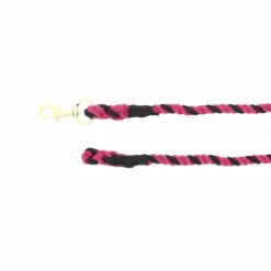 Longes Classiques*Norton - Longe d'attache coton torsade framboise/ noir Rose