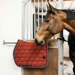 Tapis Cso/ Mixtes|Tapis De Selle*Oxxer - Tapis de selle Monogramme terracotta Bordeaux