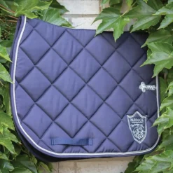 Tapis De Selle Poneys|Tapis De Selle*Paddock Sports - Tapis de selle prems écusson Marine