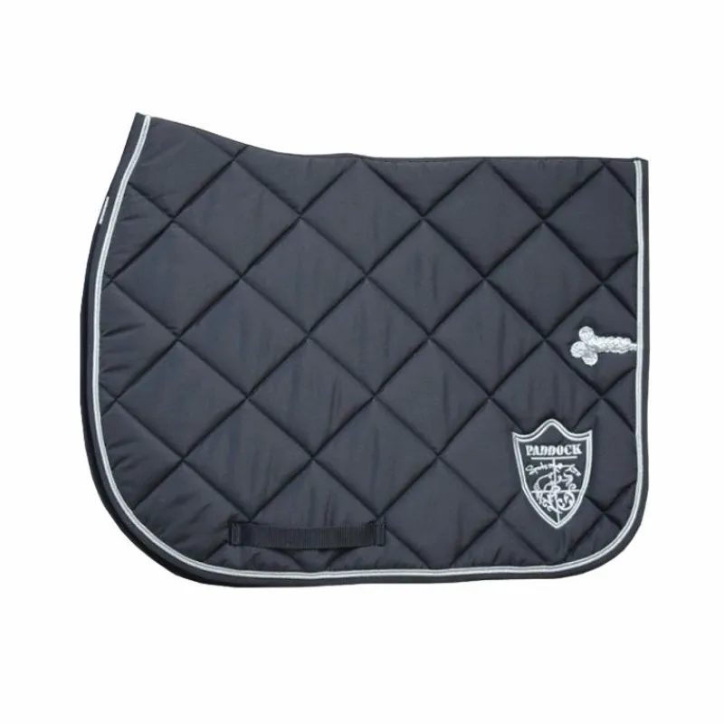 Tapis De Selle Poneys|Tapis De Selle*Paddock Sports - Tapis de selle prems écusson Noir