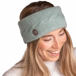 Hot - Bandeau tricoté femme Mel sauge Bonnets/ Bandeaux