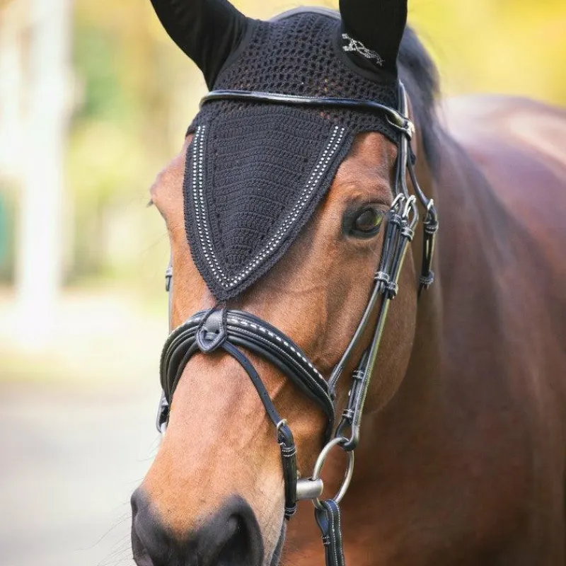 Bonnets Pour Chevaux*Pénélope - Bonnet pour chevaux long Strass Noir