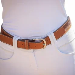 Ceintures*Pénélope - Ceinture femme Pearlog cognac/ caramel Marron