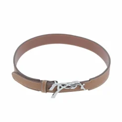 Ceintures*Pénélope - Ceinture femme Signature cognac/ argent Marron
