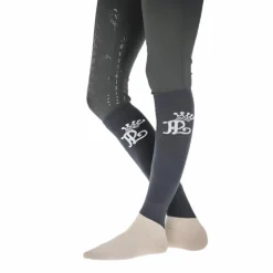 - Chaussettes d’équitation concours gris/crème (x2) Chaussettes D'Équitation
