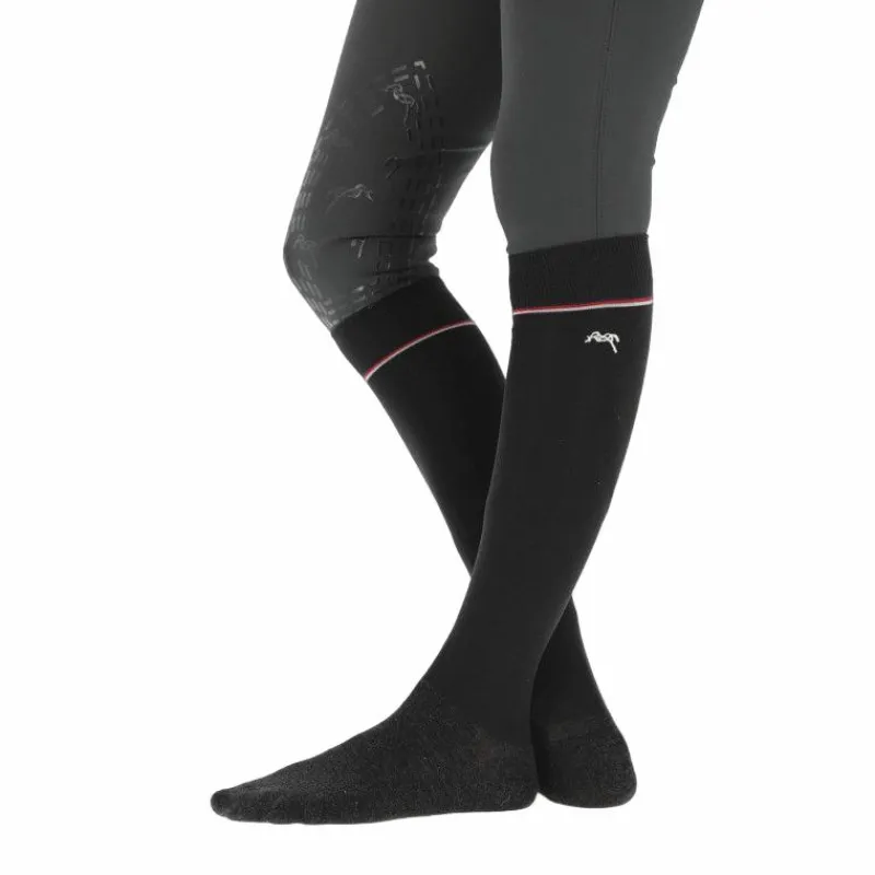 Hot - Chaussettes luxe noir (x2) Chaussettes D'Équitation
