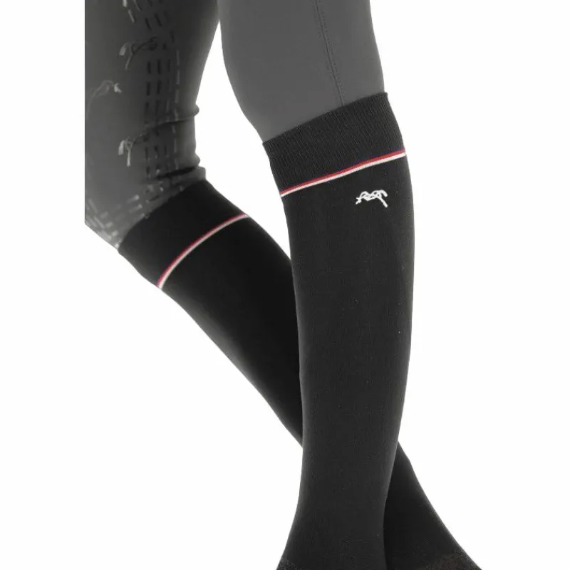 Hot - Chaussettes luxe noir (x2) Chaussettes D'Équitation