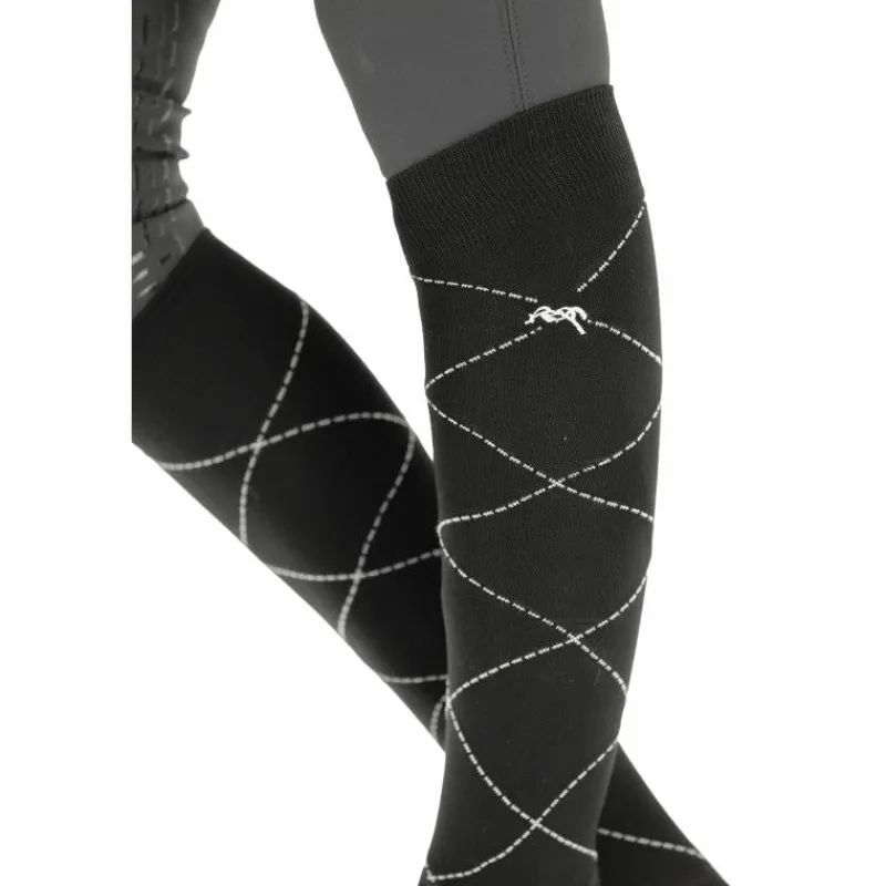 Hot - Chaussettes luxe noir (x2) Chaussettes D'Équitation