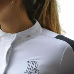 - Chemise manches longues de concours Showshirt blanc/ noir Enfant Polos Et Chemises|Polos Et Chemises