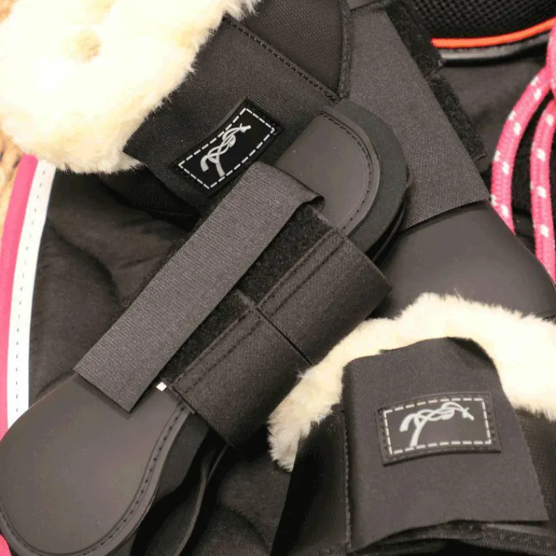 Horseball|Concours Complet D'Equitation*Pénélope - Cloches confort mouton pour chevaux Noir