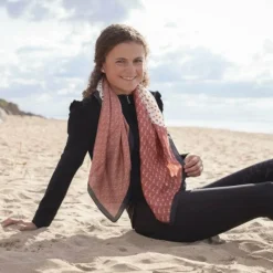 - Foulard Mya écru/ rouille Écharpes