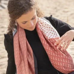 - Foulard Mya écru/ rouille Écharpes