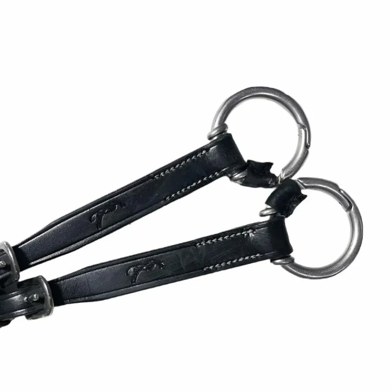 Concours Complet D'Equitation|Martingales*Pénélope - Fourche de martingale avec anneaux ouvrables Noir