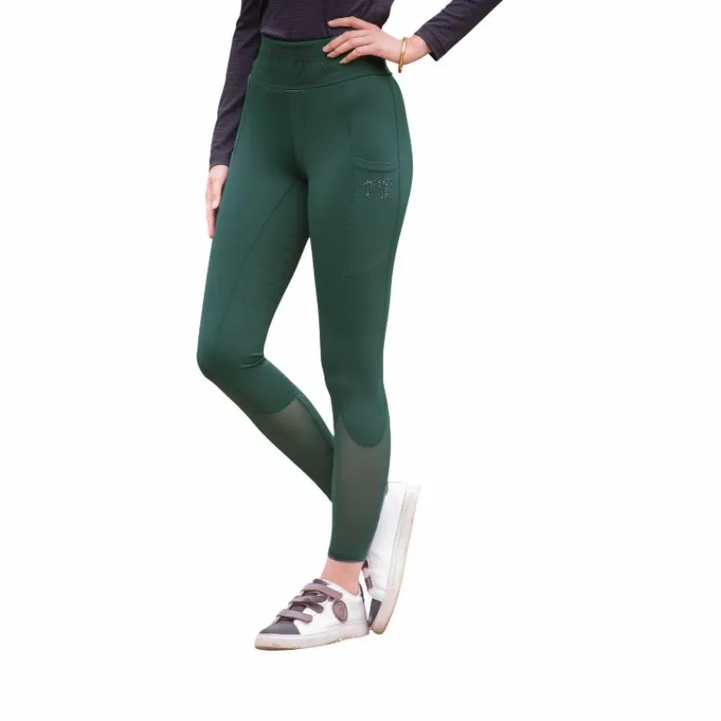 - Legging d'équitation femme Delphe pull-on foncé Leggings D'Équitation