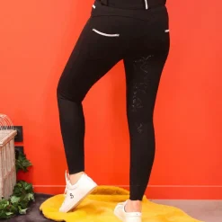 Pantalons D'Équitation|Dressage*Pénélope - Pantalon d'équitation femme Fun Pushup full seat Noir