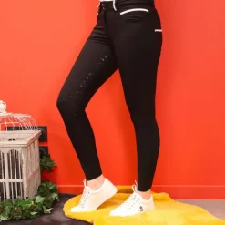 Pantalons D'Équitation|Dressage*Pénélope - Pantalon d'équitation femme Fun Pushup full seat Noir