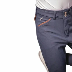 Sale - Pantalon d'équitation fille Point Sellier myrtille Enfant Pantalons D'Équitation
