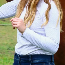 Polos Et Chemises*Pénélope - Polo de concours manches longues femme Seville Blanc