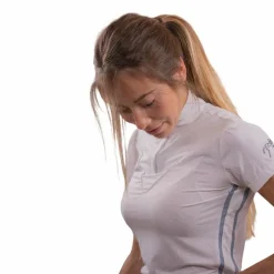 Polos Et Chemises*Pénélope - Polo de concours manches courtes femme Moon Mesh Blanc