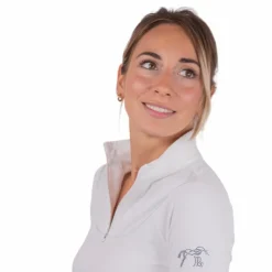 Polos Et Chemises*Pénélope - Polo de concours manches longues femme Toscane Blanc