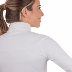 Polos Et Chemises*Pénélope - Polo de concours manches longues femme Toscane Blanc